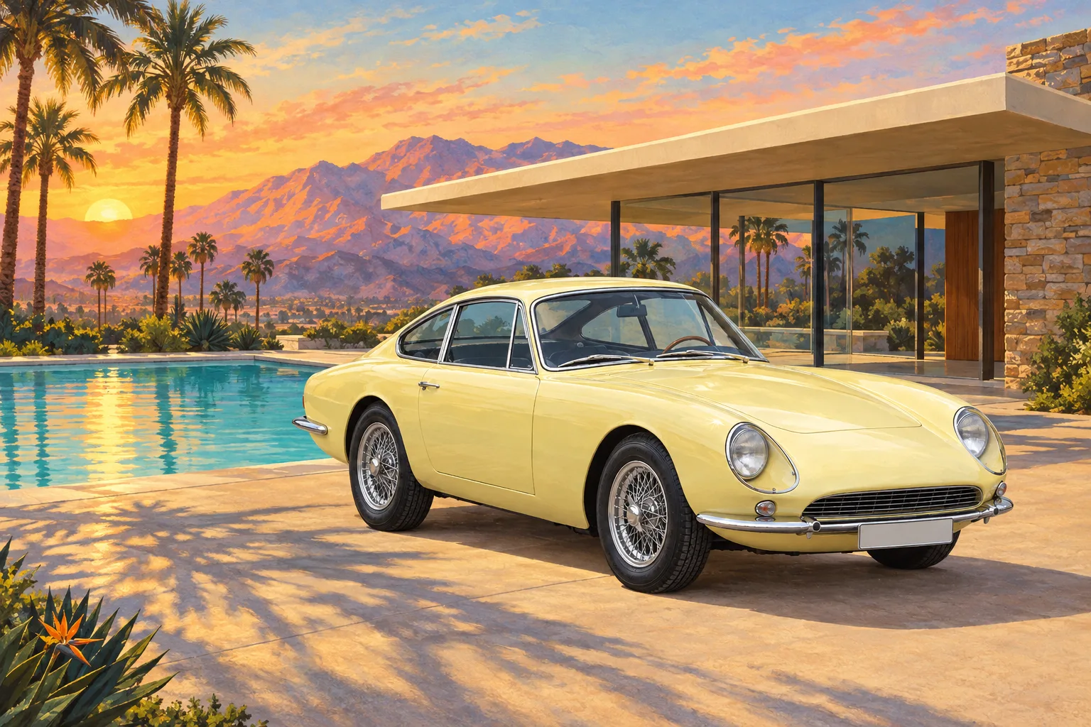 Primrose, a test vehicle, painted as the Magazine 1958 wide: Your car across the double page